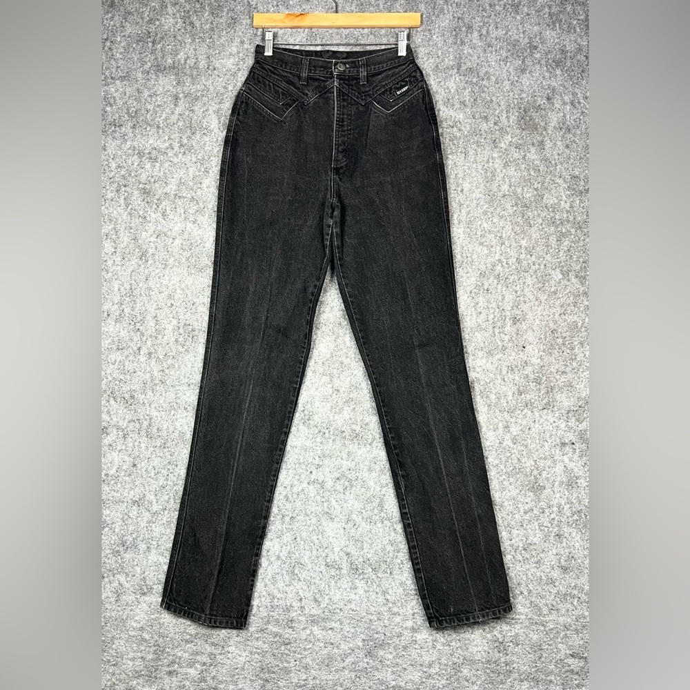 Vintage Rocky Mountain Jeans Womens 9/10x36 Black High Rise Western Denim - Picture 7 of 11